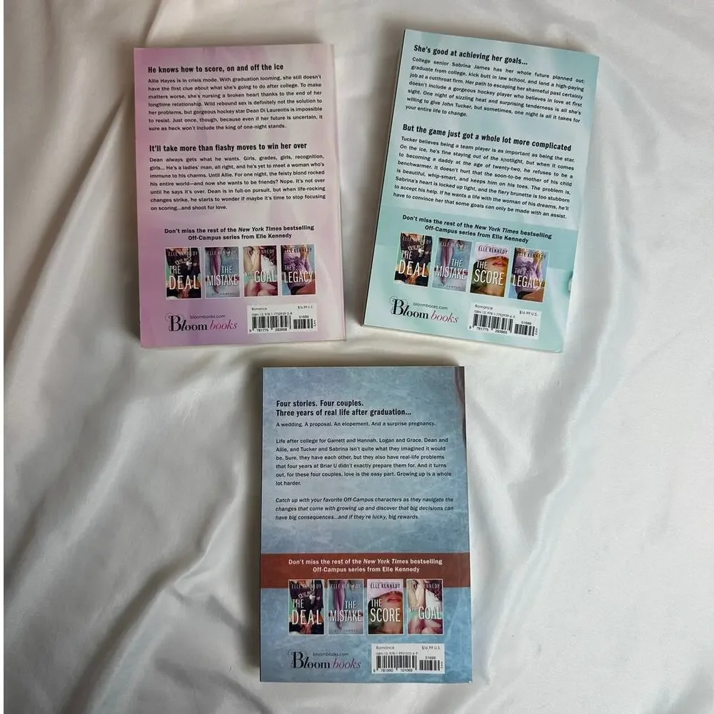 The Score, The Goal, & The Legacy Elle Kennedy Off Campus Books 3-5 OOP PB Set